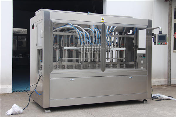 Ngisi mesin otomatis kanthi otomatis ing botol 